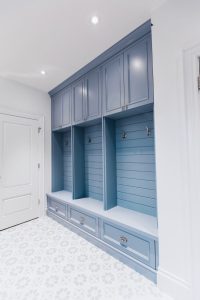 CE-Custom-Gallery12 A mudroom with custom cabinets.
