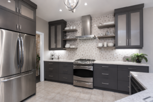 Kitchen with Floating Shelves